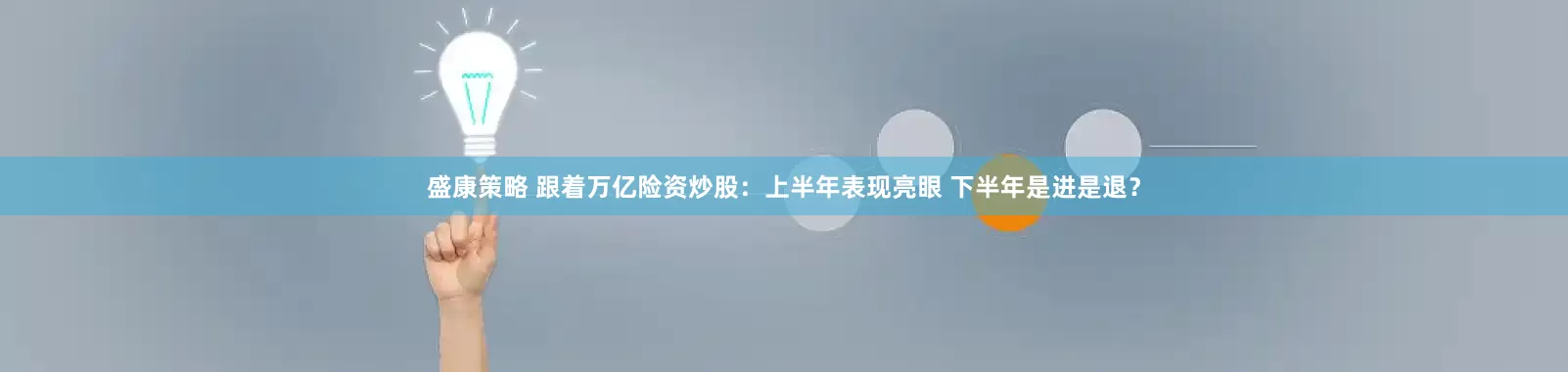 盛康策略 跟着万亿险资炒股：上半年表现亮眼 下半年是进是退？